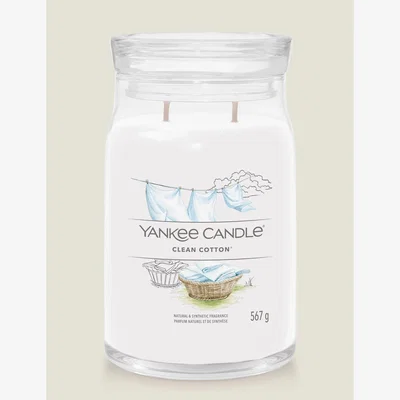 Marks & Spencer Yankee Candle Clean Cotton Signature Large Jar Scented Candle - White, White