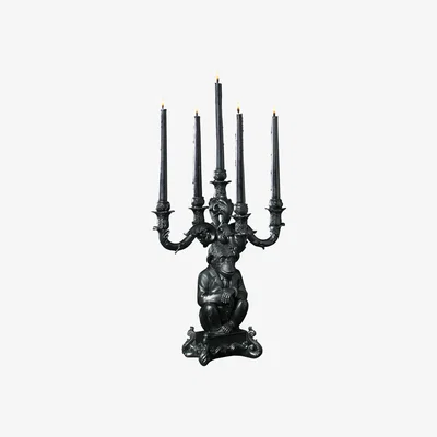 Made in Design Burlesque Candelabra - Chimp - H 48 cm by Seletti Black