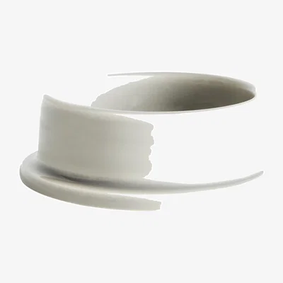 Made in Design Column Small Candle stick ceramic grey / For block candle - Ø 10 cm - Hay