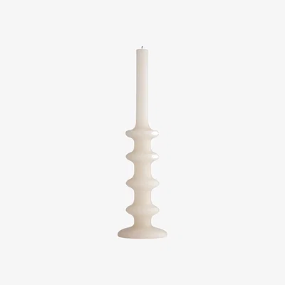 Made in Design Slave Candle wax white beige / Ø 9.5 x H 35 cm - Maison Sarah Lavoine