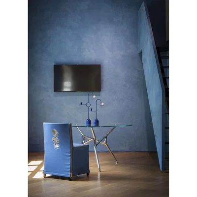 Made in Design Blue Large Candelabra - / L 30 x H 56 cm - Metal by Cappellini Blue