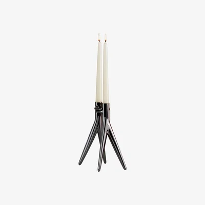Made in Design Abbracciaio Candelabra by Kartell Black/Metal