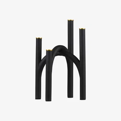 Made in Design Angui Candelabra - / 22 x 22 x H 34 cm by AYTM Black