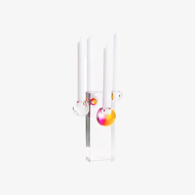 Made in Design Drops Candelabra glass transparent / Hand-cut Crystal - Fundamental Berlin