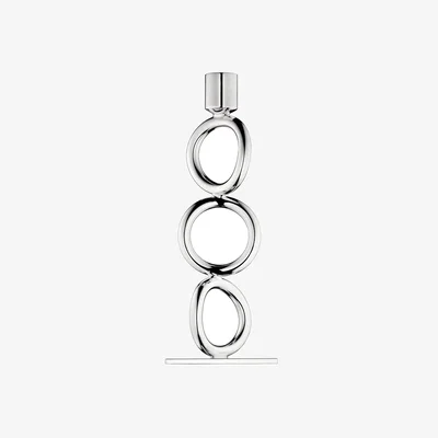 Made in Design Vertigo Candle stick metal / 3 ring candle holder Andrée Putman, 2002 - Christofle