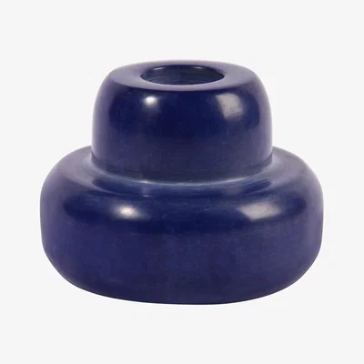 Made in Design Lapis Candle stick - 5.5 x Ø 7.5 cm by & klevering Blue