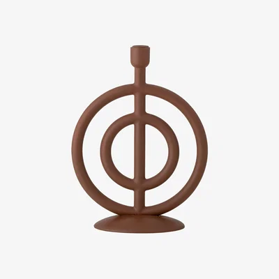 Made in Design Flikka Candle stick - / Polyresin - L 24.5 x H 33 cm by Bloomingville Brown