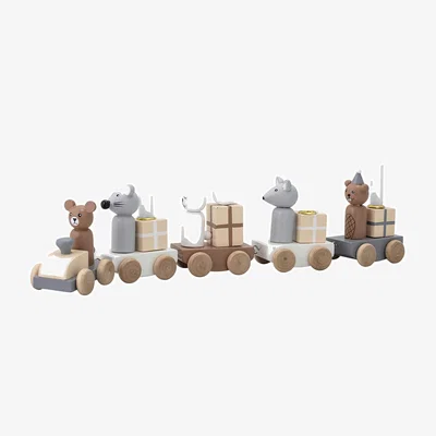 Made in Design Candle stick Junaid wood / Birthday decoration - L 38 cm / Wood - Bloomingville