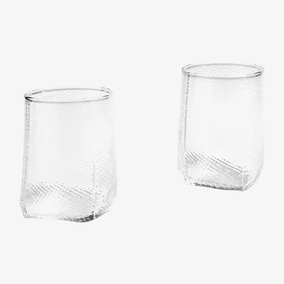 Made in Design Tela Candle holder - / Set of 2 - Glass by Hay Transparent