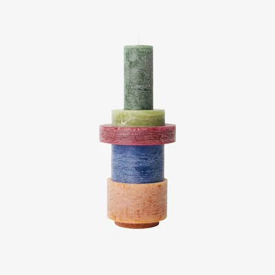 Made in Design Candle Candl Stack 03 wax (Design Museum Gent edition) / 5 stackable Units - Combustion 80 hours - STAN EDITIONS