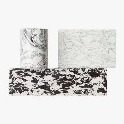 Made in Design Swirl Candelabra - / Marble effect by Tom Dixon White/Black