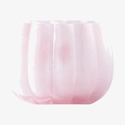 Made in Design Melon Candle holder glass pink / Ø 13.7 x H 10 cm - Pols Potten