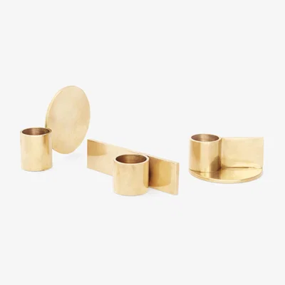 Made in Design Fundament Candle stick - / Set of 3 by Frama Gold/Metal