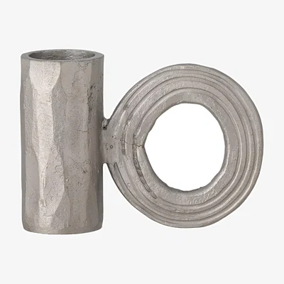 Made in Design Kensi Candle stick silver metal / Metal - L 8 x H 6 cm - Bloomingville