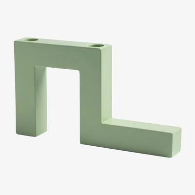Made in Design Tube Medium Candelabra - / L 24.5 x W. 3.5 x H 14 cm by & klevering Green