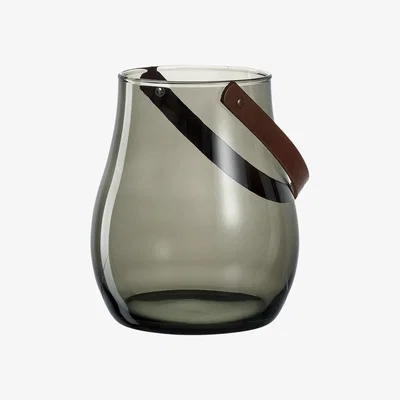 Made in Design Giardino Candle holder - / Fabriqué main - Ø 19 x H 22 cm by Leonardo Grey/Transparent