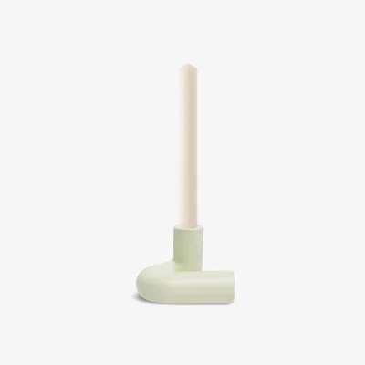 Made in Design Templo Lisse Candle stick - / H 8 cm - Ceramic / Handmade by Octaevo Green