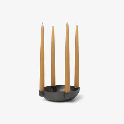 Made in Design Bowl Medium Candelabra - / Ø 20 cm - Recycled aluminium by Ferm Living Black