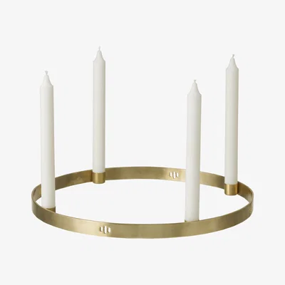 Made in Design Circle Large Candelabra - To suspend or to lay - Brass by Ferm Living Gold