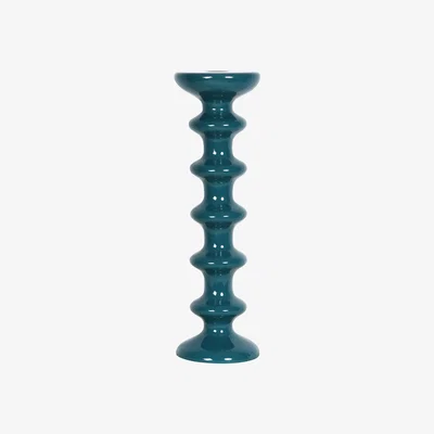Made in Design Slave Candle stick - / Ceramic - H 30 cm by Maison Sarah Lavoine Blue