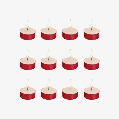 Made in Design Tealight candle - raclette and fondue special / Pack of 12 - Powerful and long-lasting flame by Cookut White
