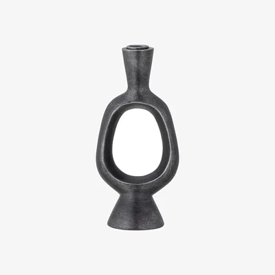 Made in Design Bijan Candle stick plastic material black / Polyresin - W 11 x H 23.5cm - Bloomingville