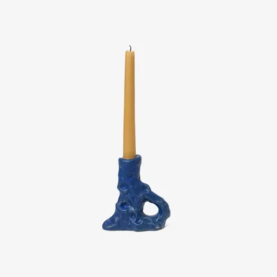 Made in Design Dito Candle stick - / 6 x 11 x H 12 cm - Sandstone by Ferm Living Blue