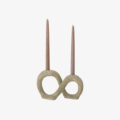 Made in Design Dacian Candelabra plastic material beige / Resin - L 25 x H 17 cm - Bloomingville