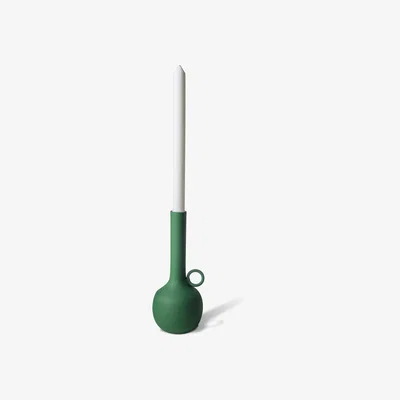 Made in Design Spartan Candle stick - / Ø 10 x H 26 cm - Metal by Pols Potten Green