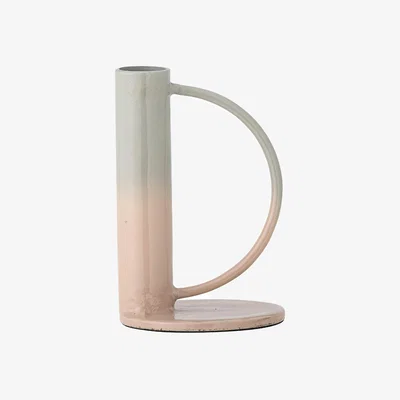 Made in Design Peach Candle stick metal pink / H 12.5 cm - Bloomingville