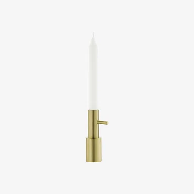 Made in Design Single #2 Candle stick - Solid brass - H 13 cm by Fritz Hansen Gold/Metal