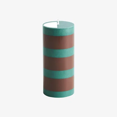 Made in Design Column Small Block candle wax multicoloured / Ø 6.5 x H 15 cm - Hay