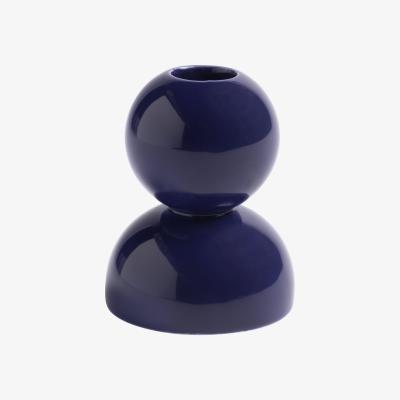 Made in Design Stack Candle stick - / Ø 6.5 x H 8.5 cm - Ceramic by & klevering Purple