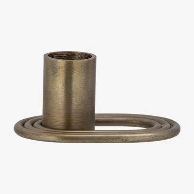 Made in Design Vevi Candle stick - / Metal - L 9 x H 6 cm by Bloomingville Gold/Metal