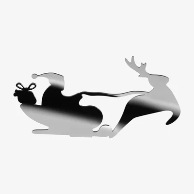 Made in Design Barksled Candle stick - / Santa & sleigh by Alessi Metal