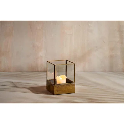 Nkuku Nkuku Sampara Storm Lantern | Lanterns & T-Lights | Gold | Small