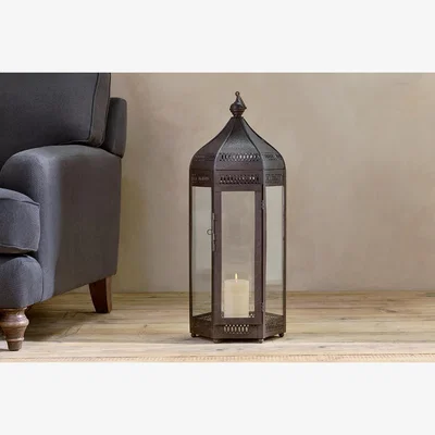 Nkuku Nkuku Shalena Lantern | Candles Holders & Lanterns | Rust