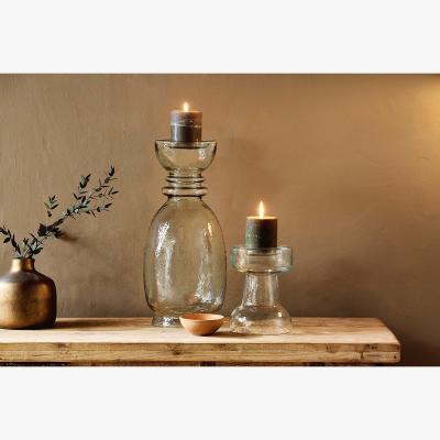 Nkuku Nkuku Hapua Glass Candle Holder | Candles Holders & Lanterns | Clear | Small