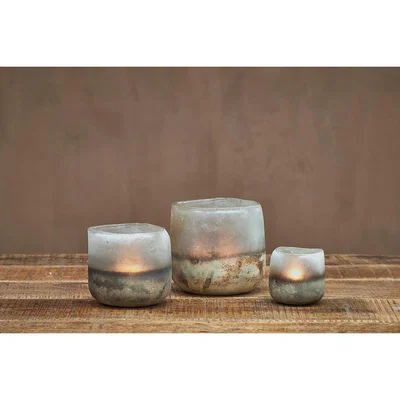 Nkuku Nkuku Ngolo Tealight | Lanterns & T-Lights | Grey | Large