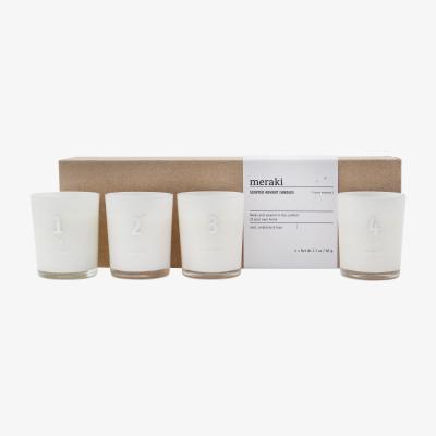 Nordic Nest Meraki Meraki scented advent candles 4-pack Frozen meadow