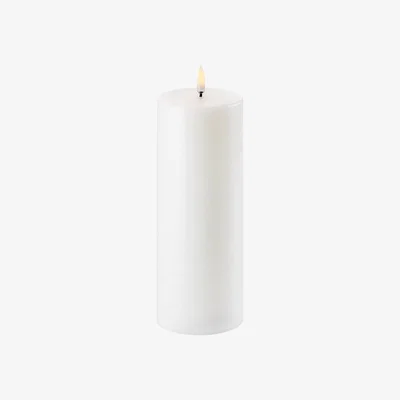 Nordic Nest Uyuni LED Block candle white Ø7.8 cm 20.3 cm
