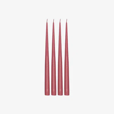 Nordic Nest Scandi Essentials Atmosphere long candle 4 pack 32 cm Dark red