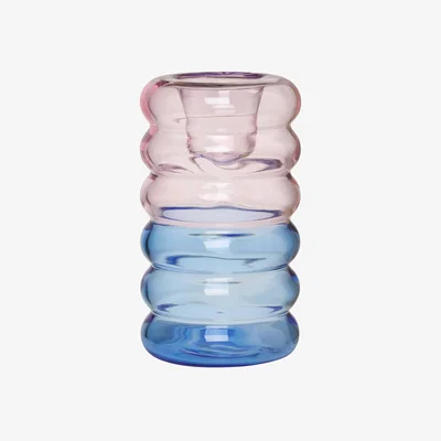 Nordic Nest Design Letters Hoop candle sticks Ø3.5x9 cm Pink-blue