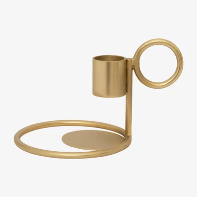 Nordic Nest Double Ring candle sticks Ø9 cm Gold