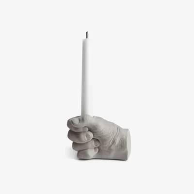 Nordic Nest Take Care concrete candle sticks Grey