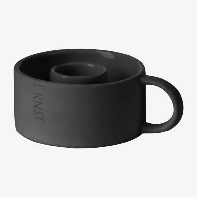 Nordic Nest Ernst candle holder with handle dark grey