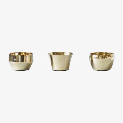 Nordic Nest Kin candleholder set 3-pack brass