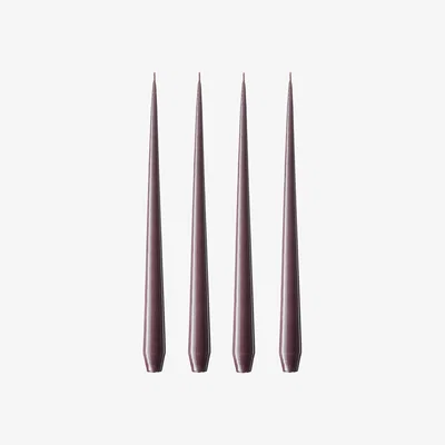 Nordic Nest Ester & Erik candle 42 cm 4-pack plum purple Lacquered