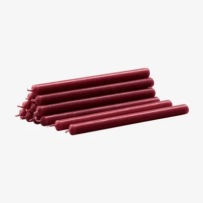 Nordic Nest STOFF Nagel candles 12-pack Bordeaux