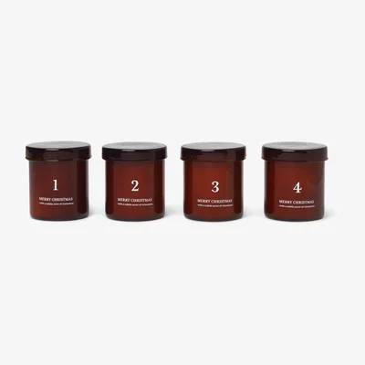 Nordic Nest Advent candle with scent 4-pack red brown